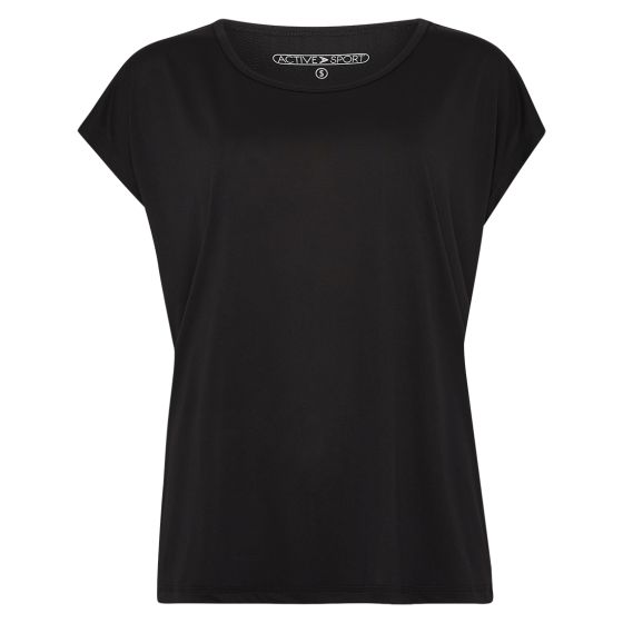Loose fit treningstopp Sort