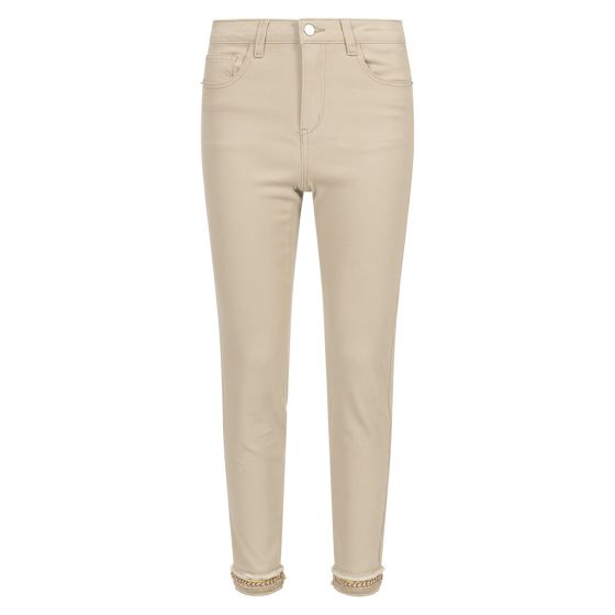 Lifetime Camilla jeans med strassbånd beige