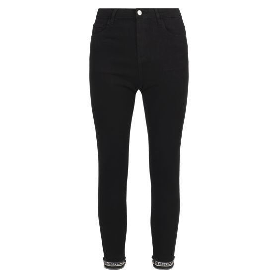 Lifetime Camilla jeans med strassbånd sort