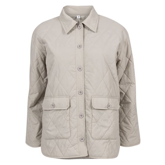 Astrid vattert jakke beige