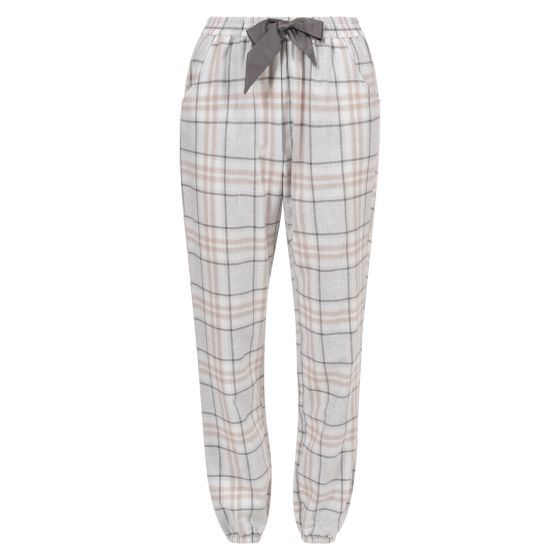 Pyjamasbukse i flanell Grå-rosa