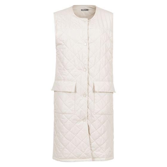 Quiltet vest sand.