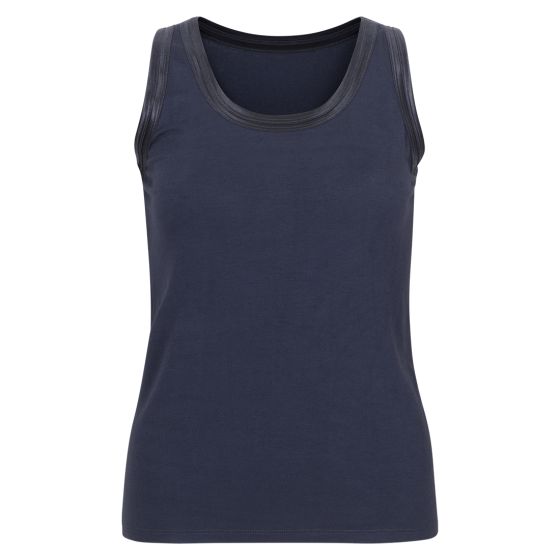 Lifetime Singlet med satengbånd marine.