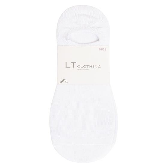 Sneakersokker 3pk Hvit
