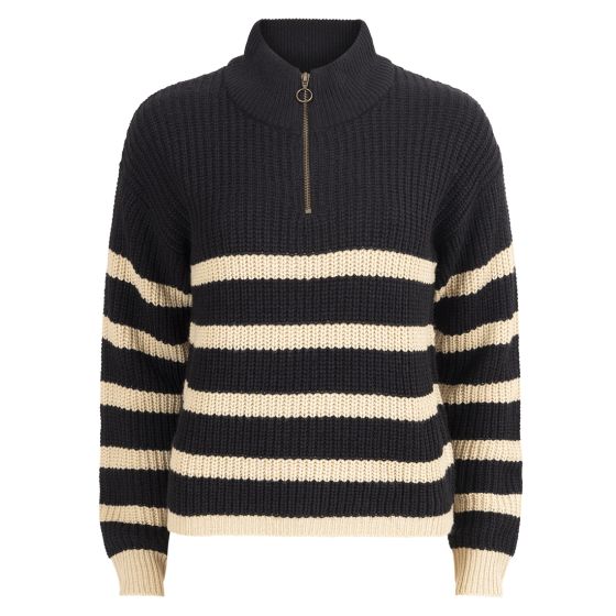 Nora genser Blå med beige striper