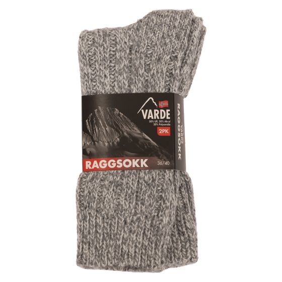 Svalbard Raggsokk 2 pk dame Gråmelert..