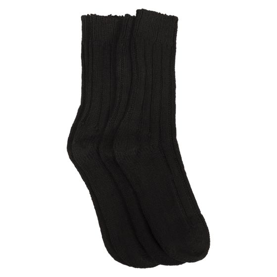 Svalbard Raggsokk 2 pk dame Sort..