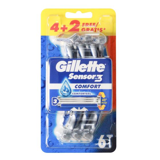 GIL.SENSOR 3 DISPOSABLE RAZORS 6’S (4+2) 