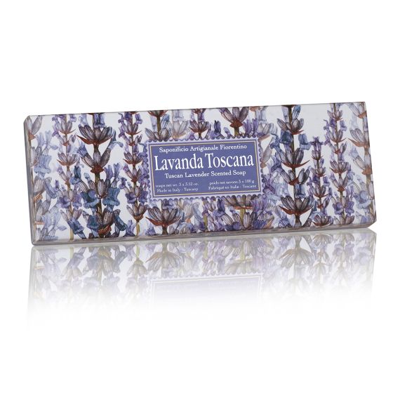 Fiorentino Bergamot & Gardenia 3 x 100 g Gaveeske Lavendel