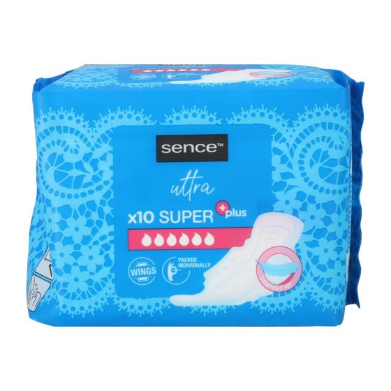 Sence bind Ultra Super Natt med vinger 10pk super plus