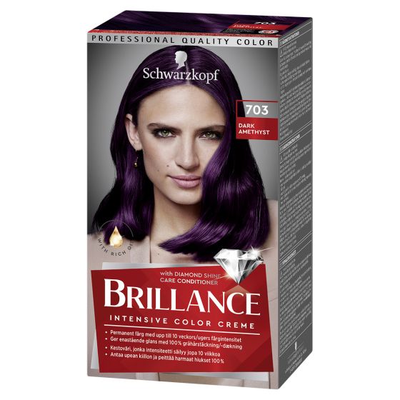 Schwarzkopf Brillance permanent hårfarge brillance 703 dark amethyst
