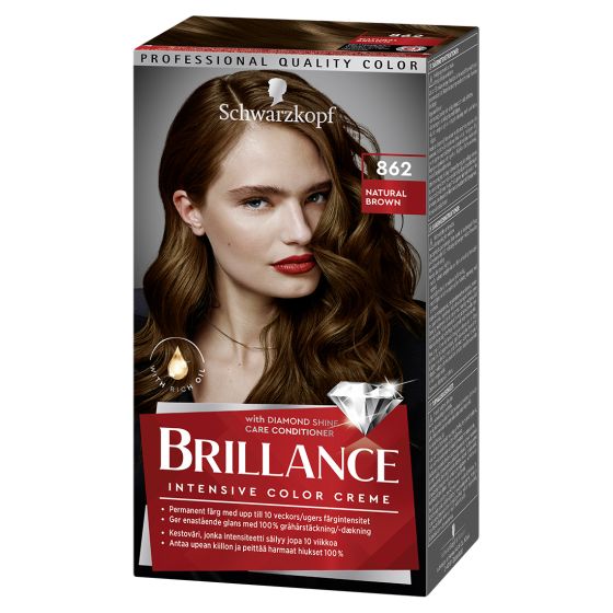 Schwarzkopf Brillance permanent hårfarge brillance 862 natur brown