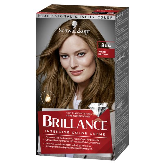 Schwarzkopf Brillance permanent hårfarge brillance 864 warm brown