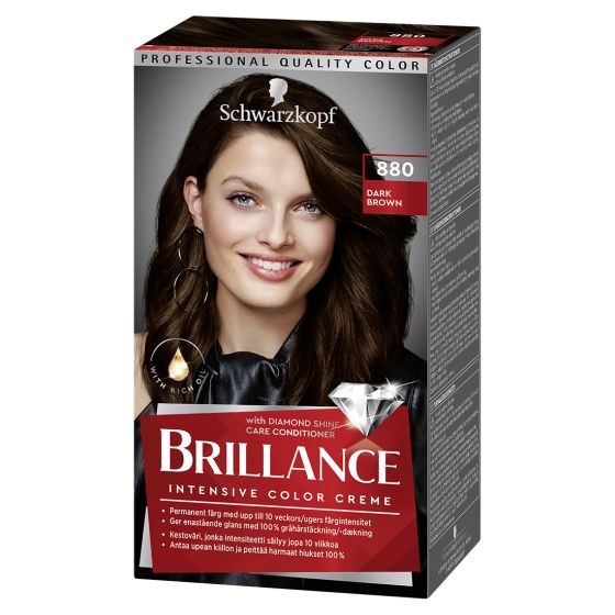 Schwarzkopf Brillance permanent hårfarge brillance 880 dark brown