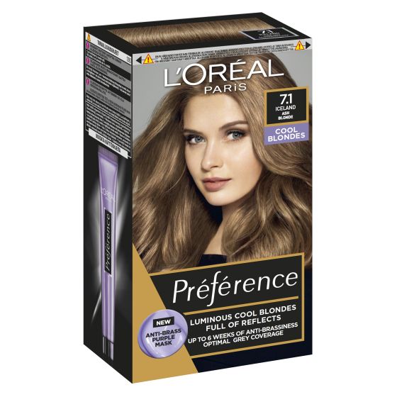 L'Oreal Paris Preference hårfarge 7.1 iceland