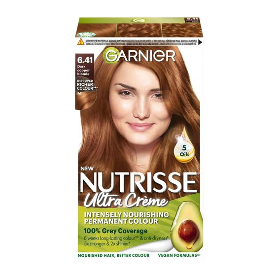 Nutrisse hårfarge 6.41 Dark copper blonde.