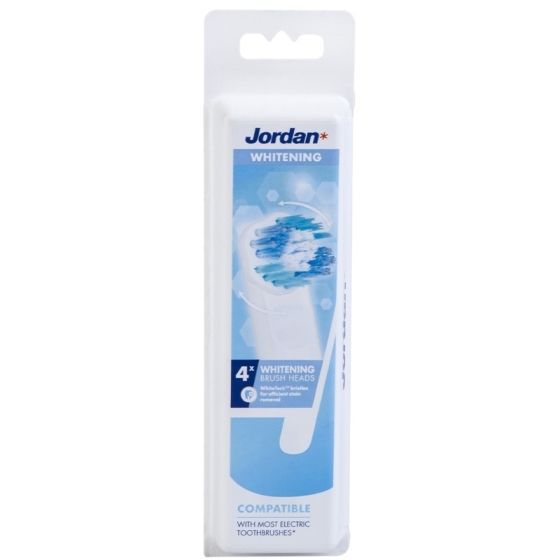Jordan White Brush heads 4 pack white