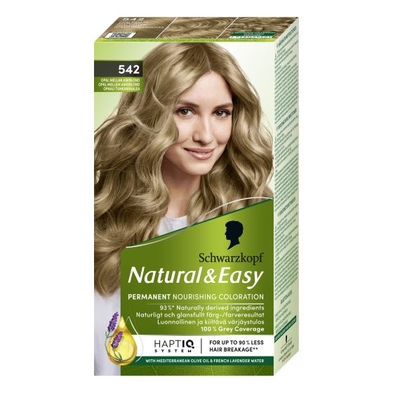 Schwarzkopf Natural & Easy hårfarge 542 opal medium ashblond