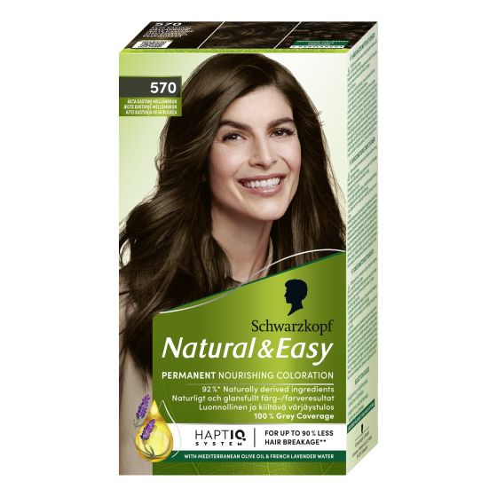 Schwarzkopf Natural & Easy hårfarge 570 maron medium brown