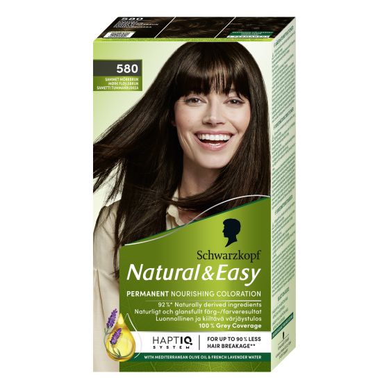 Schwarzkopf Natural & Easy hårfarge 580 velvet dark brown