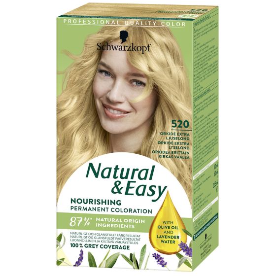Schwarzkopf Natural & Easy hårfarge 520 orchextrlightblond