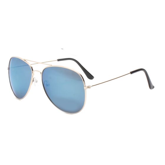 Solbrille Mann Aviator Metal glod/blå