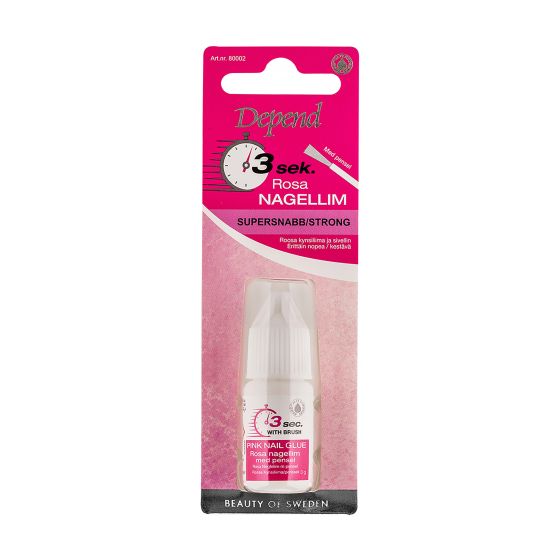 Neglelim Rosa med pensel 3sek original