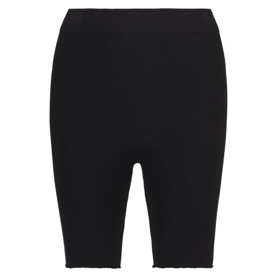 Shorts ribbestrikket seamless sort.