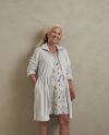 Nightwear morgenkåpe med glidelås lys grå
