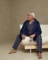 Jack Bay Hugh morgenkåpe i fleece marine