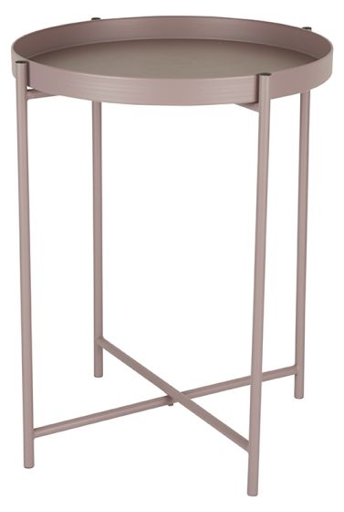 Day bord i metall D38cm rosa