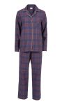 Nightwear Mira flanellpyjamas. marine-burgunder