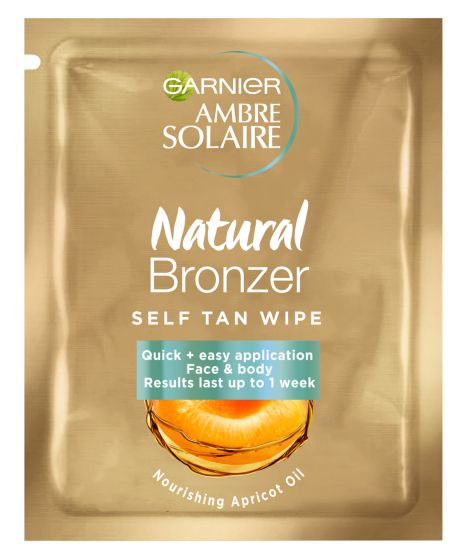 Garnier Ambre Solaire No Trace Bronzer Wipes apricot oil