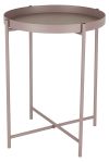 Day bord i metall D38cm rosa