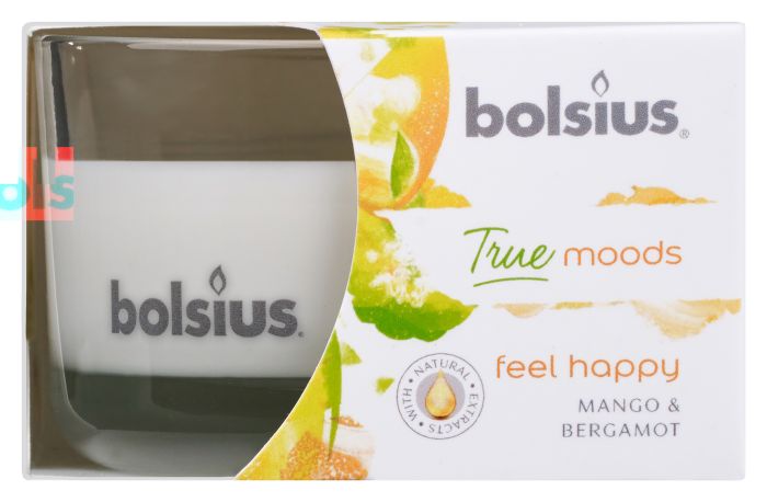 Bolsius duftlys i glass feel happy