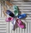 Enkel Hippie clog blå
