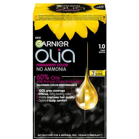 Olia Permanent Hårfarge 1.0 night black.