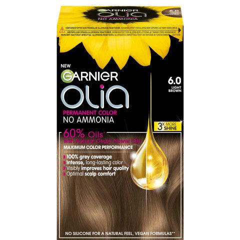 Olia Permanent Hårfarge 6.0 light brown.