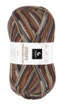 Gjestal Garn Stripy strømpegarn 156-rust/grå mønster