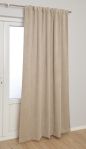 Monokrom cordfløyel gardin 160 Beige