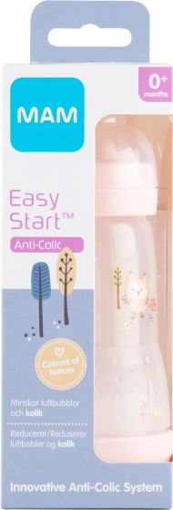 Mam tåteflaske easy start anti kolikk 260ml rosa