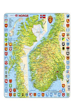 Platepusle maxi Norgeskart (Sør/Nord) standard