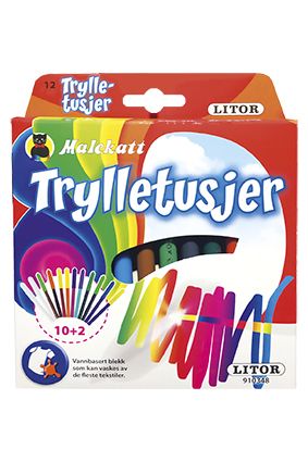 Malekatt magiske tusjer 12pk standard