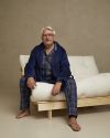 Jack Bay Hugh morgenkåpe i fleece marine