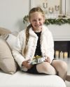 Jakke med fuskepels og krage Amanda Offwhite