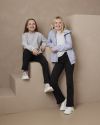 Jeans utsvinget med lavt liv Lina Vasket sort..