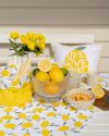 Bordduk 90x90 Limone Hvit-gul