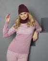 Safa Hals(Buff) ull/frottè Burgunder
