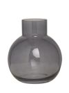 Glassvase boble 17cm grå grå