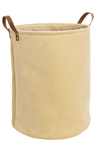 Kurv rund med hanker beige